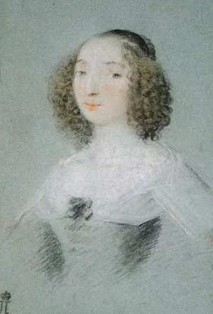 Portrait of Henriette-Marie de Buade-Frontenac by Claude Mellan Oil Painting