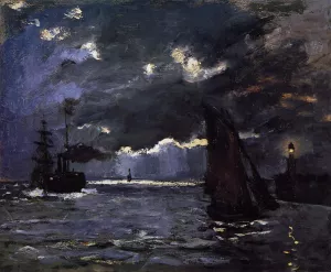 Seascape, Night Effect Oil painting by Claude Monet