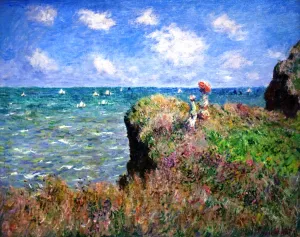 The Cliff Walk, Pourville Oil painting by Claude Monet
