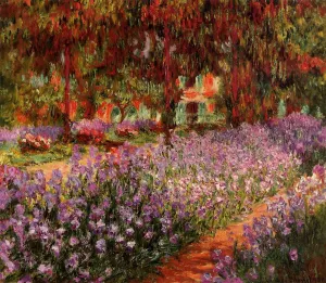 The Garden also known as Irises by Claude Monet Oil Painting