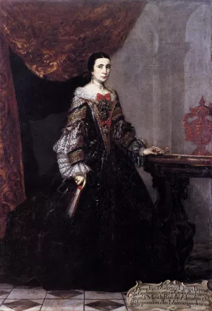 Portrait of Teresa Francisca Mudarra y Herrera by Claudio Coello Oil Painting