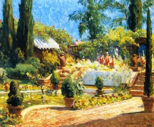 In a Garden, San Diego by Colin Campbell Cooper Oil Painting