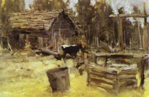 Courtyard by Constantin Alexeevich Korovin Oil Painting