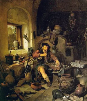 The Alchemist by Cornelis Bega Oil Painting