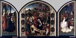 Crucifixion Altarpiece by Cornelis Engebrechtsz. Oil Painting