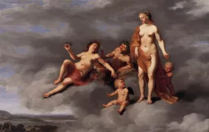 Sine Cerere et Baccho Friget Venus by Cornelis Van Poelenburgh Oil Painting