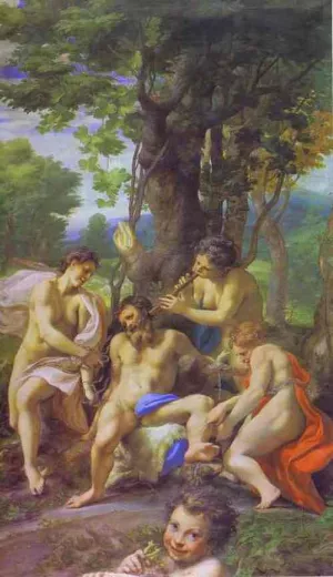 Allegory of the Vices by Correggio Oil Painting