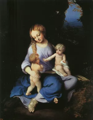 Madonna and Child with the Young Saint John by Correggio Oil Painting