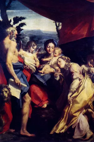 Madonna Of St. Jerome by Correggio Oil Painting