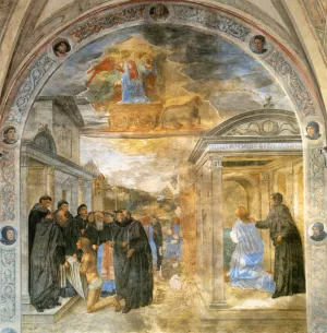 Scene from the Life of St Filippo Benizzi by Cosimo Rosselli Oil Painting
