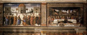 Scenes on the Left Wall by Cosimo Rosselli Oil Painting