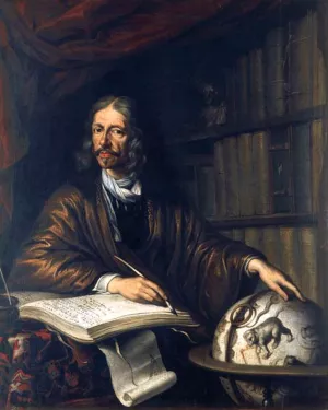 Johannes Hevelius, Astronomer by Daniel II Schultz Oil Painting