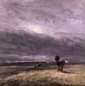 The Night Train by David Cox Oil Painting