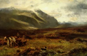 Among The Brackens by David Farquharson Oil Painting