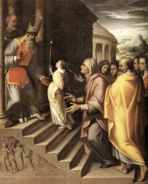 The Presentation of Mary by Denys Calvaert Oil Painting