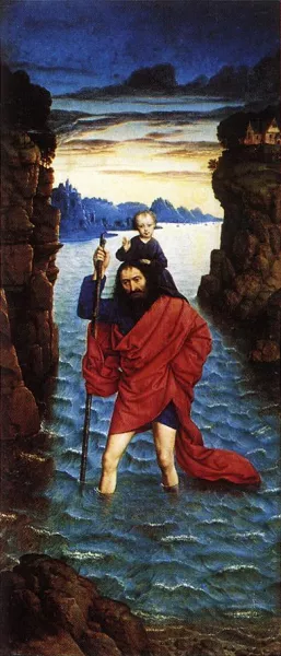 Saint Christopher by Dieric The Younger Bouts Oil Painting
