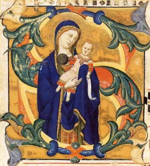 Gradual from Santa Maria degli Angeli Folio 137 by Don Silvestro Dei Gherarducci Oil Painting
