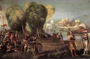 Aeneas and Achates on the Libyan Coast by Dossi Battista Oil Painting