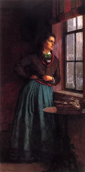 A Day Dream by Eastman Johnson Oil Painting