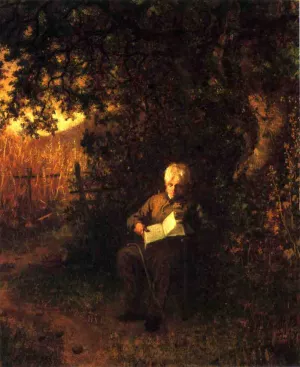 A Quiet Hour by Eastman Johnson Oil Painting
