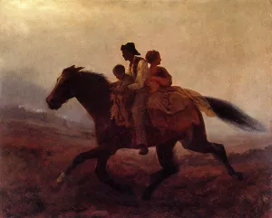 A Ride for Freedom - The Fugitive Slaves by Eastman Johnson Oil Painting