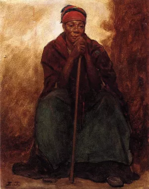 Dinah, Portrait of a Negress by Eastman Johnson Oil Painting
