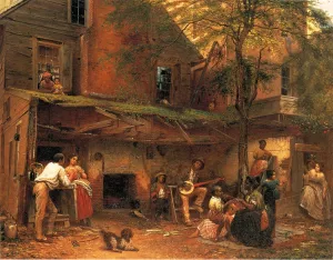 Life in the South also known as My Old Kentucky Home by Eastman Johnson Oil Painting
