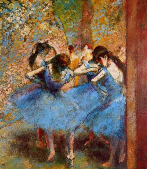 Dancers in Blue by Edgar Degas Oil Painting