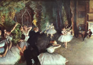 Rehearsal on the Stage by Edgar Degas Oil Painting