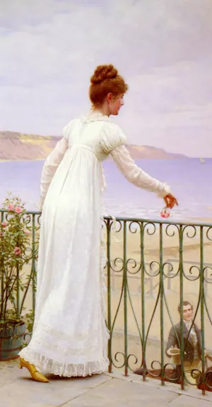 A Favour Oil painting by Edmund Blair Leighton