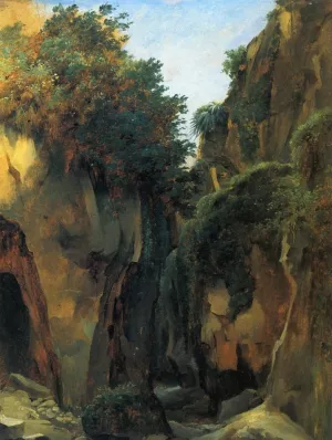 Ravine at Sorrento by Edouard Bertin Oil Painting