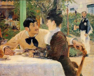 Chez le Pere Lathuille by Edouard Manet Oil Painting