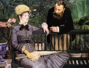 In the Conservatory by Edouard Manet Oil Painting