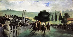 Races at Longchamp by Edouard Manet Oil Painting