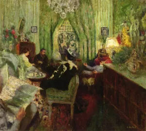 The Salon of Madame Aron Oil painting by Edouard Vuillard