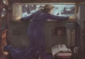 Dorigen of Britain Waiting for the Return of Her Husband Oil painting by Edward Burne-Jones