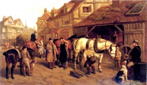 The Farrier by Edward Herberte Oil Painting