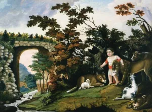 Peaceable Kingdom of the Branch Oil painting by Edward Hicks