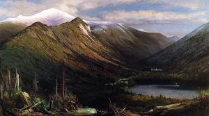 Franconia Notch, White Mts. - Echo Lake and Profile House by Edward Hill Oil Painting