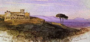 A View in the Roman Compagna by Edward Lear Oil Painting