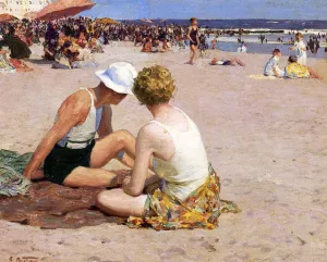 A Summer Vacation by Edward Potthast Oil Painting