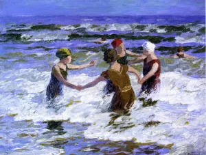Beach Fun by Edward Potthast Oil Painting
