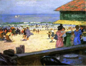 Beach Scene 3 by Edward Potthast Oil Painting