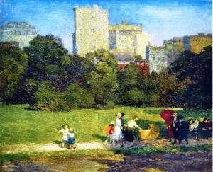 In Central Park by Edward Potthast Oil Painting