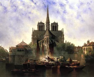 Notre Dame, Paris by Edwin Deakin Oil Painting
