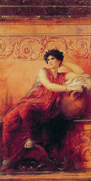 The Roman Pose by Edwin H Blashfield Oil Painting