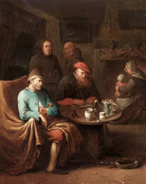 Visit of the Doctor by Egbert Van Heemskerck The Younger Oil Painting