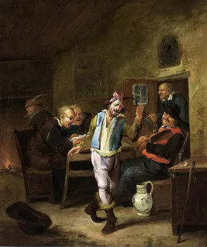 Peasants in a Tavern by Egbert Jaspersz Van Heemskerck The Elder Oil Painting