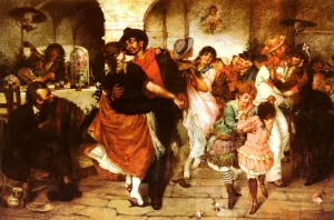Ballo Mazurka by Egisto Lancerotto Oil Painting