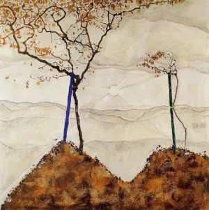 Autumn Sun I Oil painting by Egon Schiele